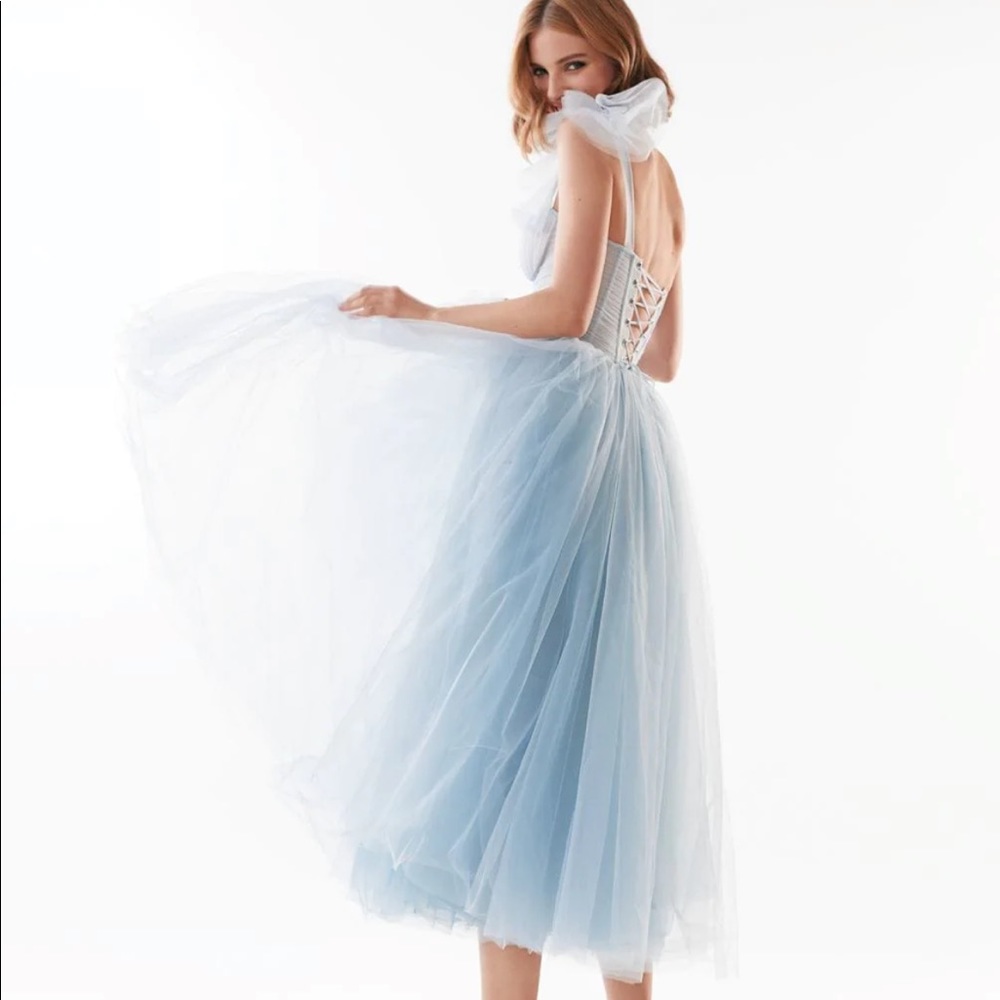 Milla One Shoulder Midi Tulle Dress - Picture 5 of 13
